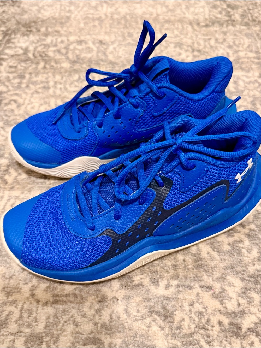 Under Armour Kids Blue Mesh Lace-Up Sneakers